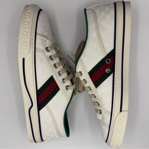NIB NEW Gucci Men’s 1977 Canvas GG Supreme Logo Monogram Tennis Sneakers